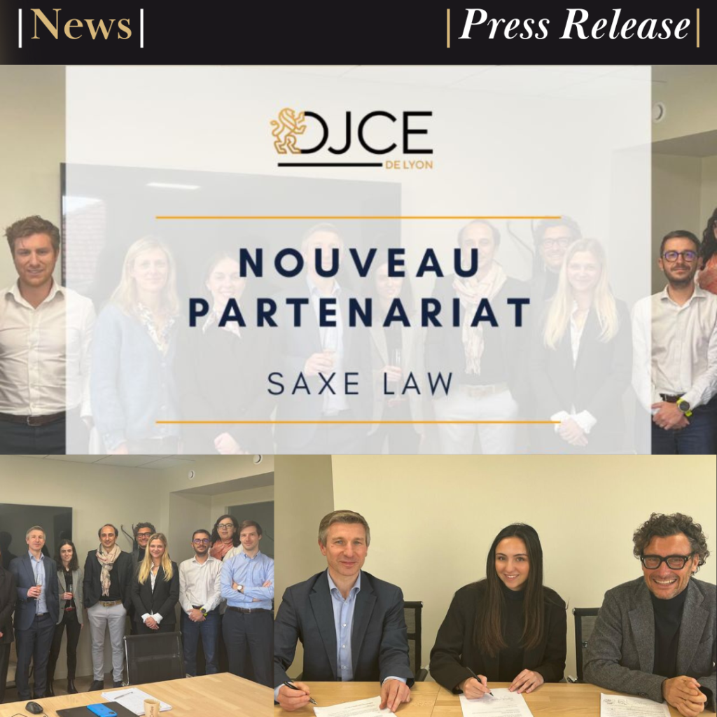 Nouveau partenariat DJCE - Saxe.Law